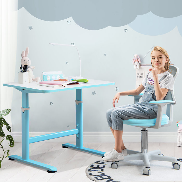 Zoomie Kids Burcet Kids 2 Piece Study Table And Chair and Chair Set